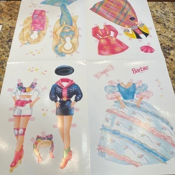 BARBIE paper doll- vintage from 1993 original product from Mattel, inc - Picture 10 of 11
